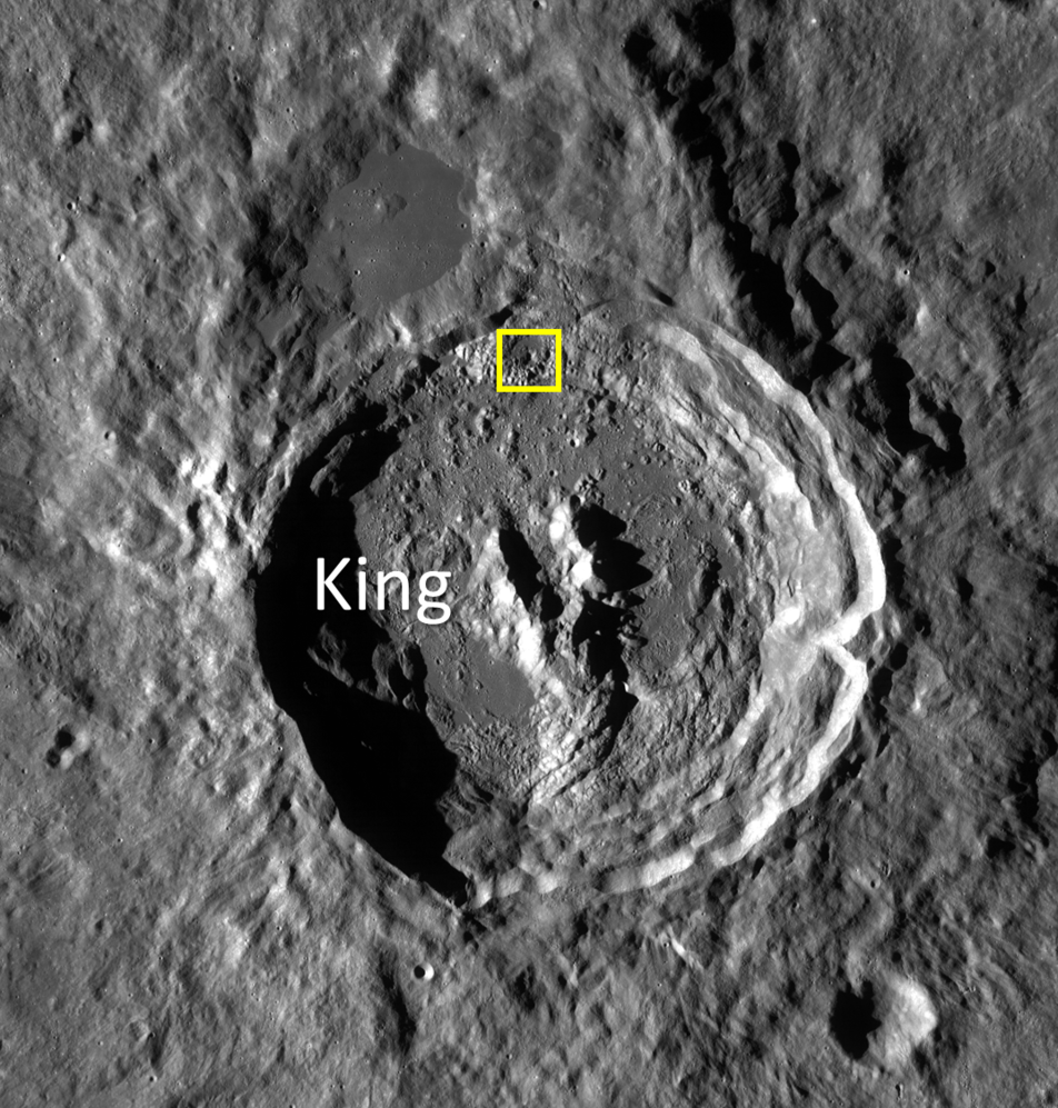 WAC context image of King Crater