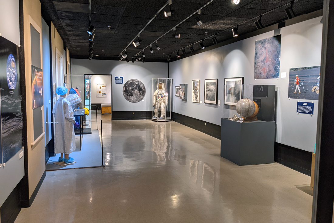 Just inside the entrance to the new exhibit with a preview of the collection of displays that show off Arizona space exploration history.