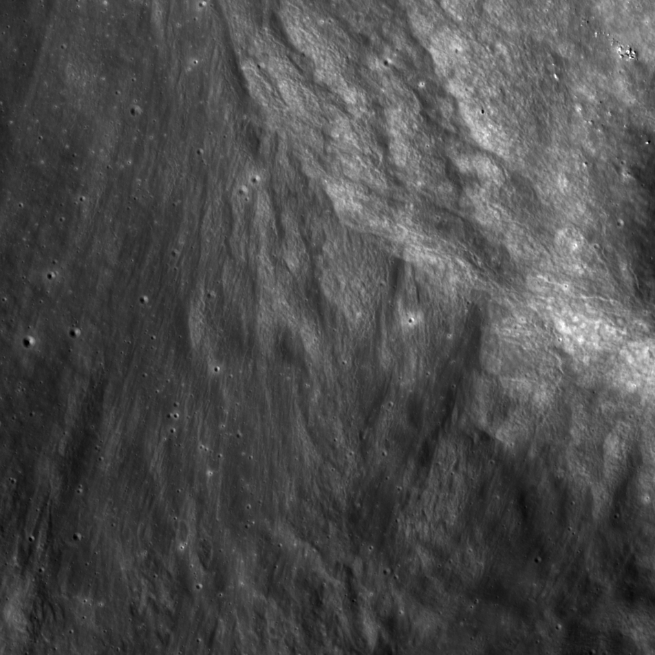 Image of a ray of ejecta on the Moon.