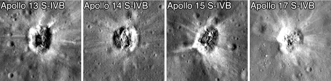 NAC images of S-IVB impact craters