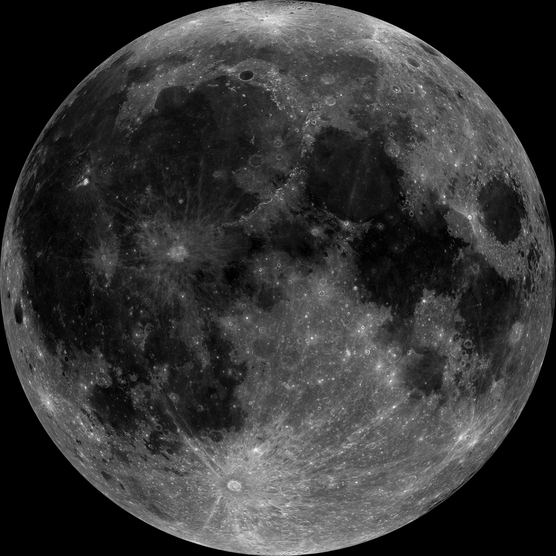 Projection of the Moon as it will appear during the August 31st, 2023 Super Blue Moon