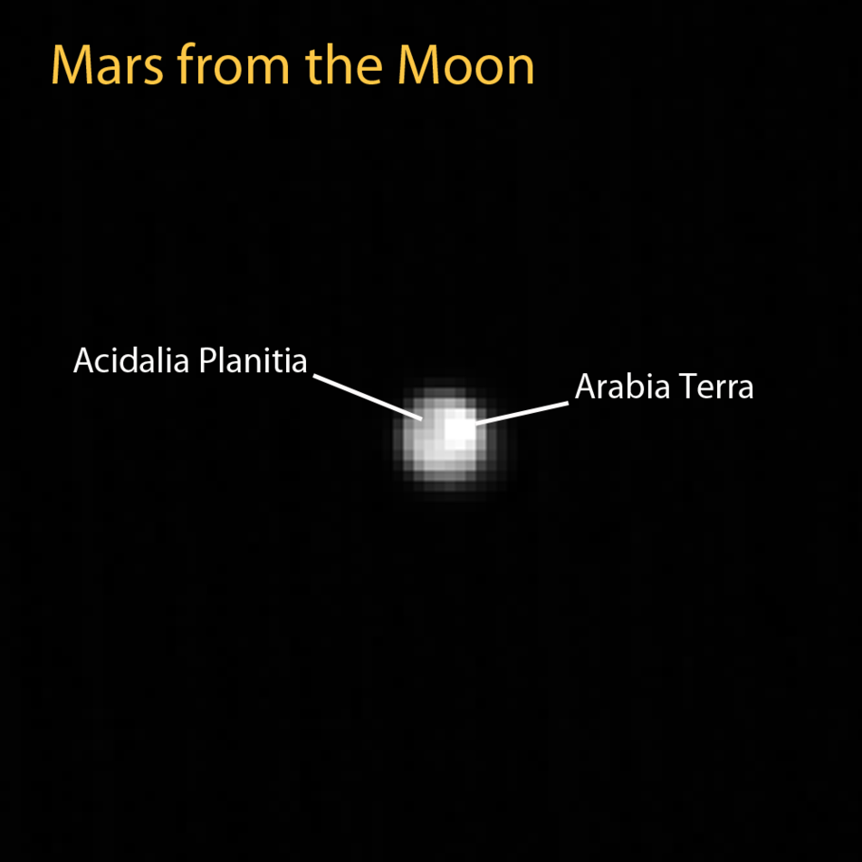 Mars hemisphere seen from Moon