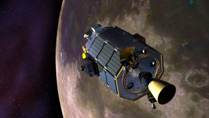 Artist rendition of LADEE over the Moon