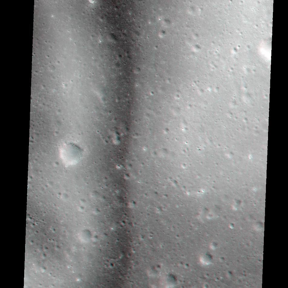 LROC NAC Anaglyph: Mare Ingenii Swirls