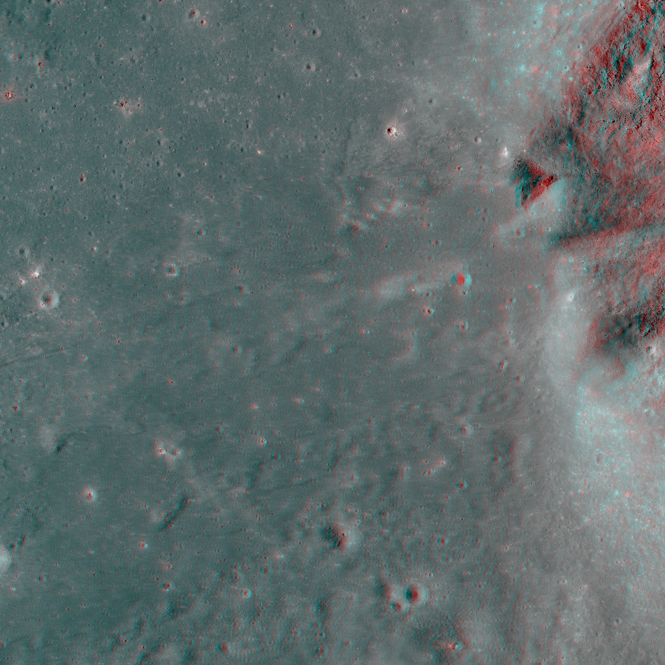 NAC Anaglyph: Messier Impact Melt