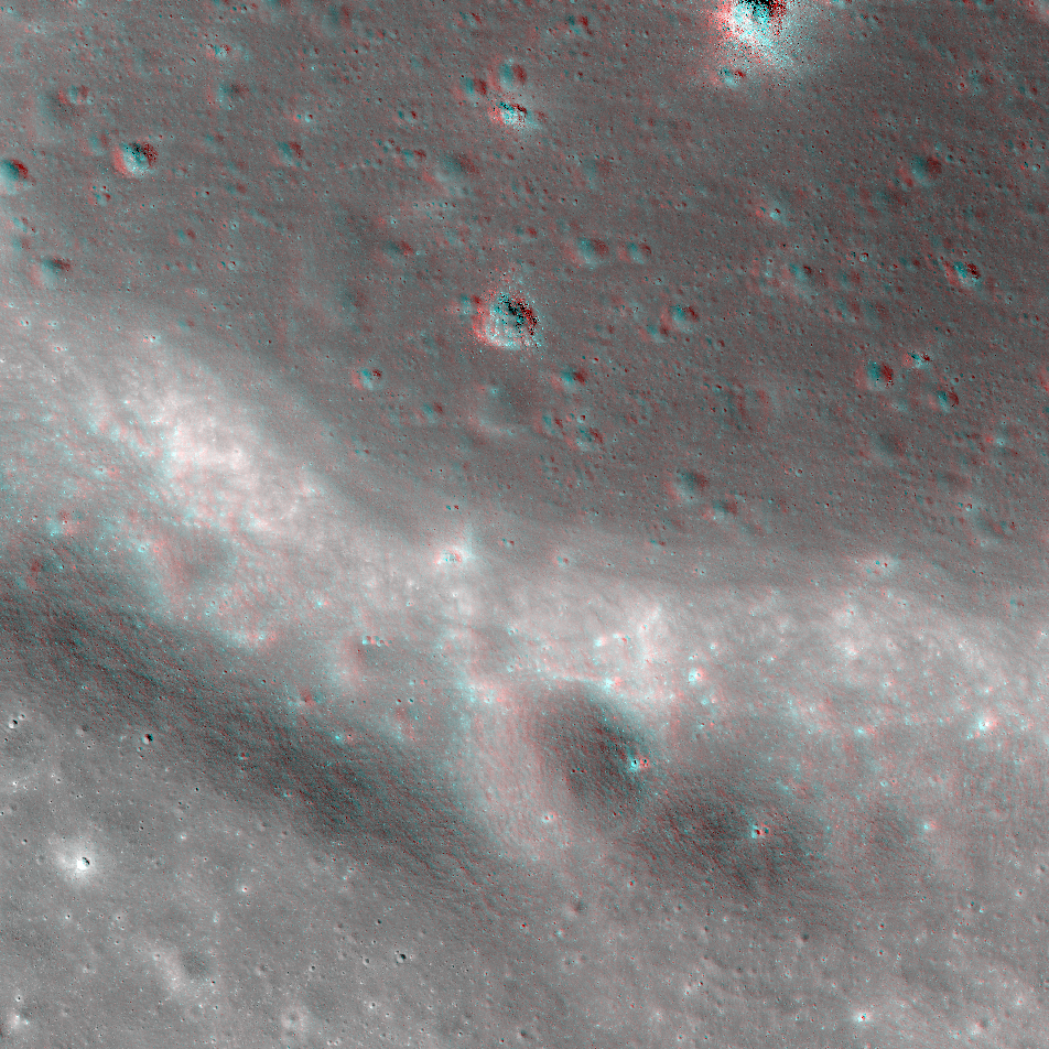 NAC Anaglyph: Mare Shoreline in Apollo Basin