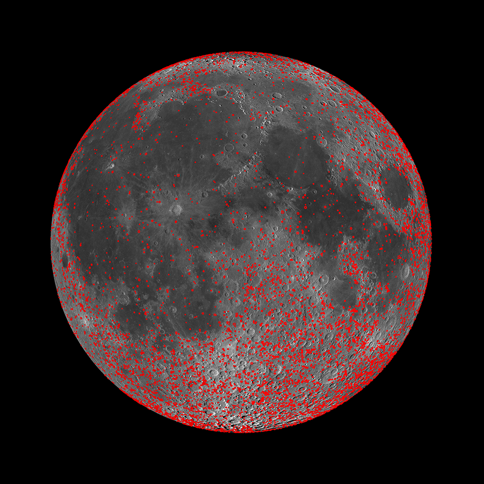 Every Crater on the Moon (Larger than 5 km)