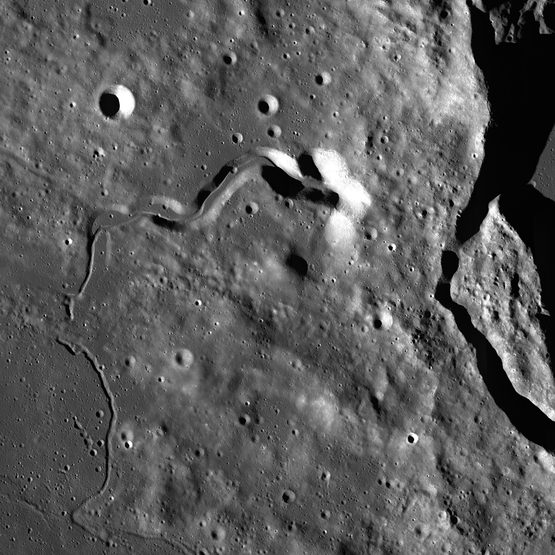 The west side of Plato