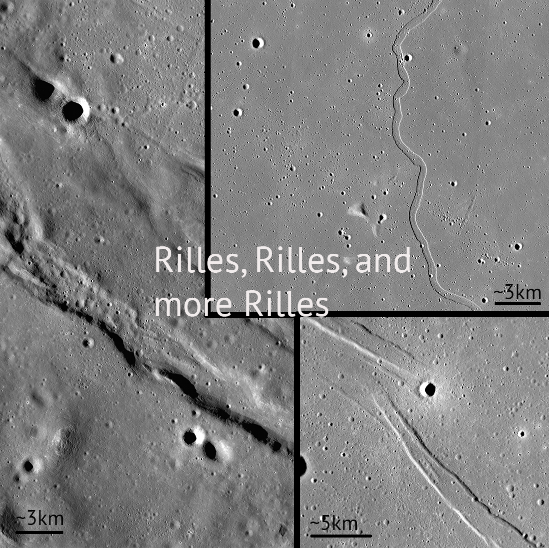 Rilles and Rilles: Sinuous, Straight, and Arcuate 