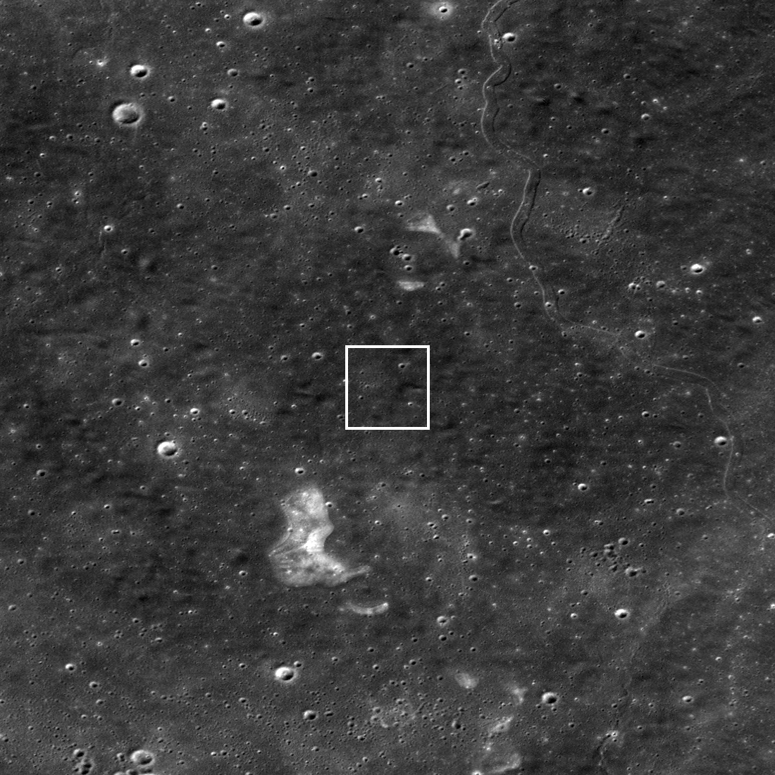 WAC context mosaic showing regional view of Chang'e 5 landing site