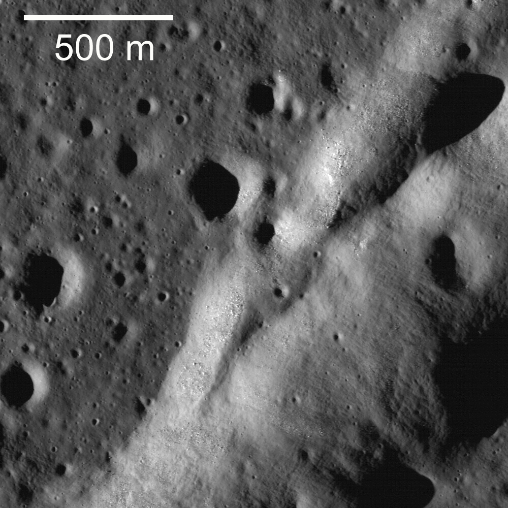 Wrinkle ridges of northwest Mare Imbrium.  