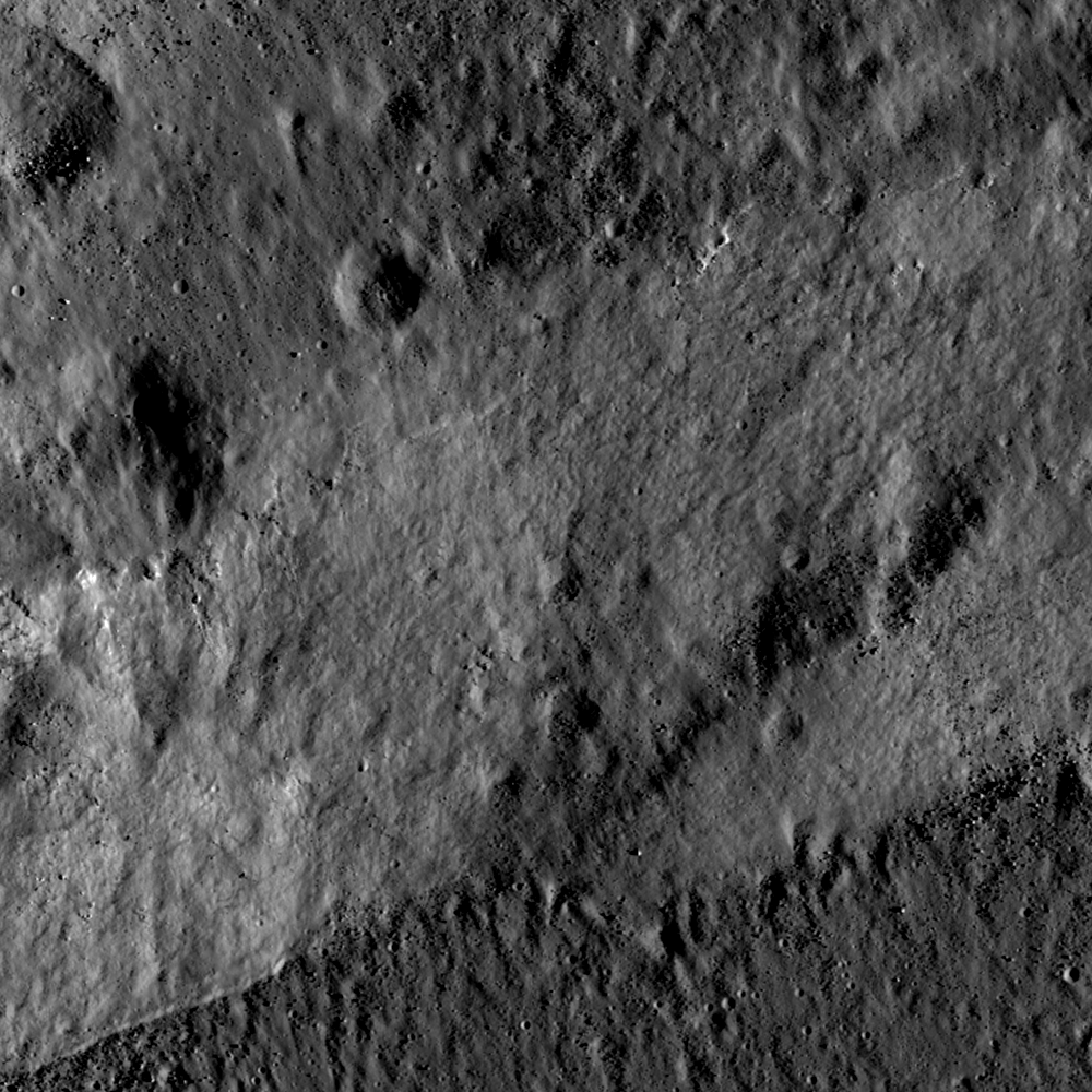 Fault scarp with impact melt in King crater