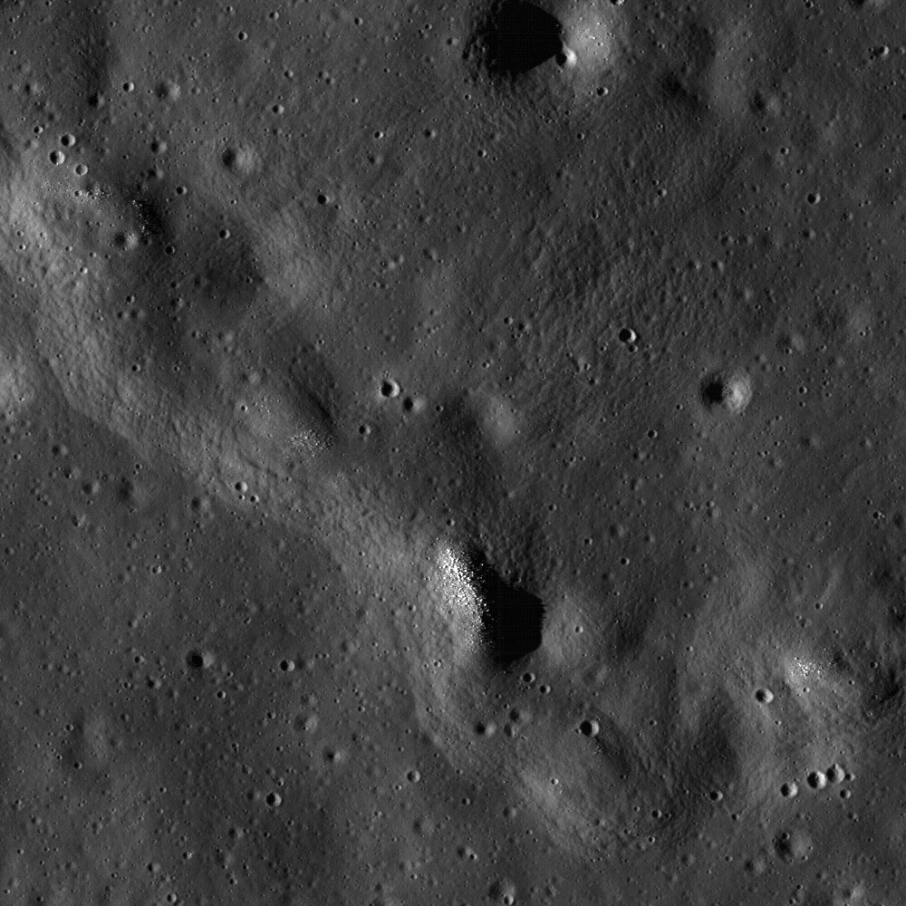 Wrinkle ridge in Oceanus Procellarum