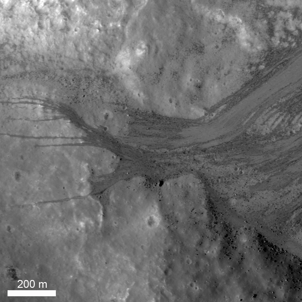 Debris Flows in Kepler Crater