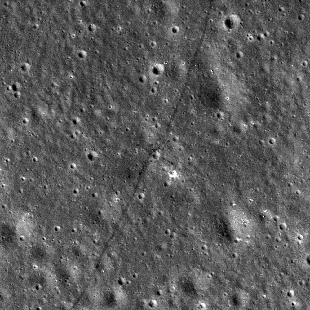 Tracks of Lunokhod 2