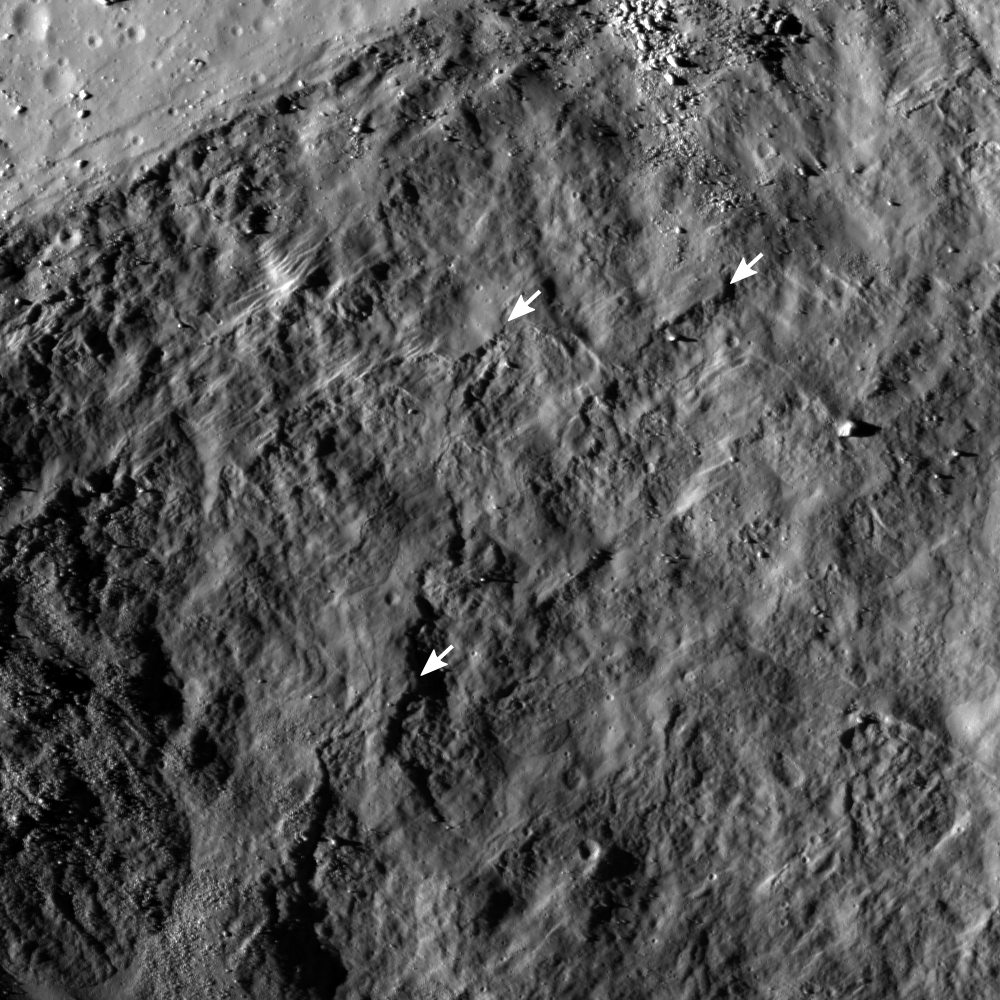 Rough Crater Wall Surface