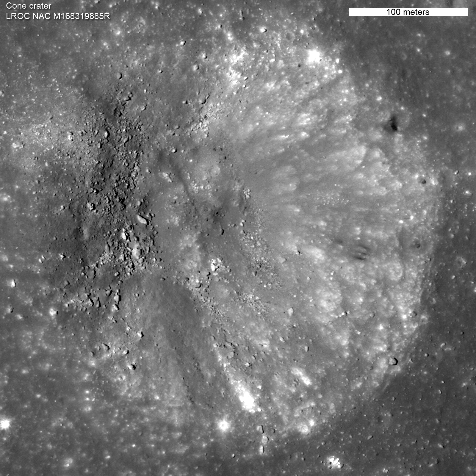 Cone crater