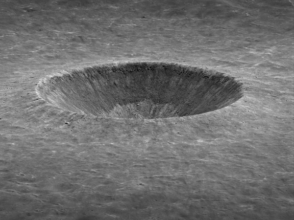 Image of Linné Crater -  A 3D Perspective View