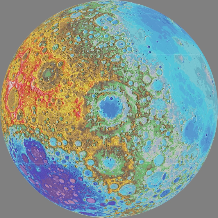 Image of Topography of Orientale Basin