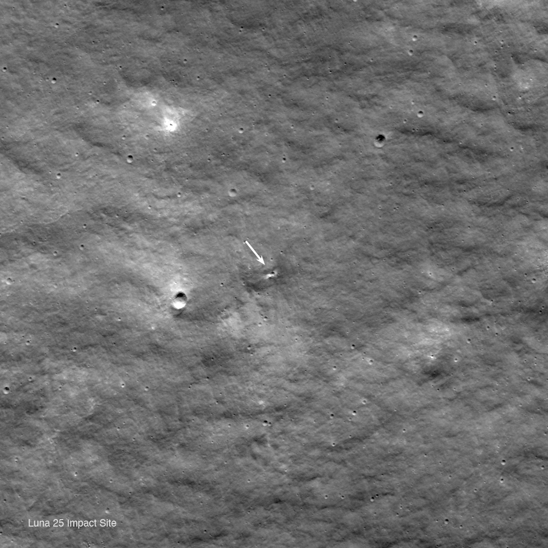 Luna 25 impact crater