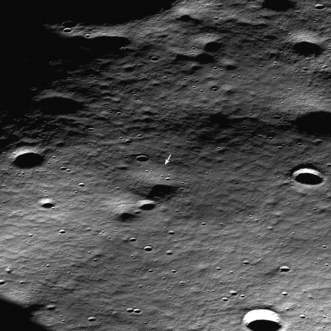 Full resolution NAC oblique of IM-2 landing area