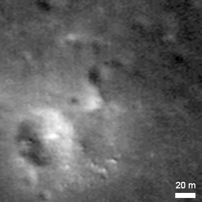 Enlargement of LADEE crater