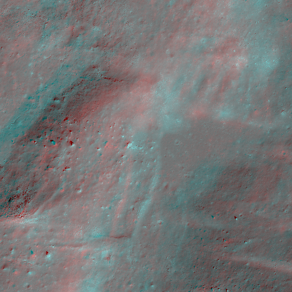 NAC Anaglyph: Crater Melt