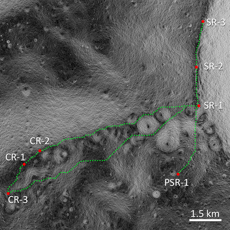 Best traverse on Shackleton rim