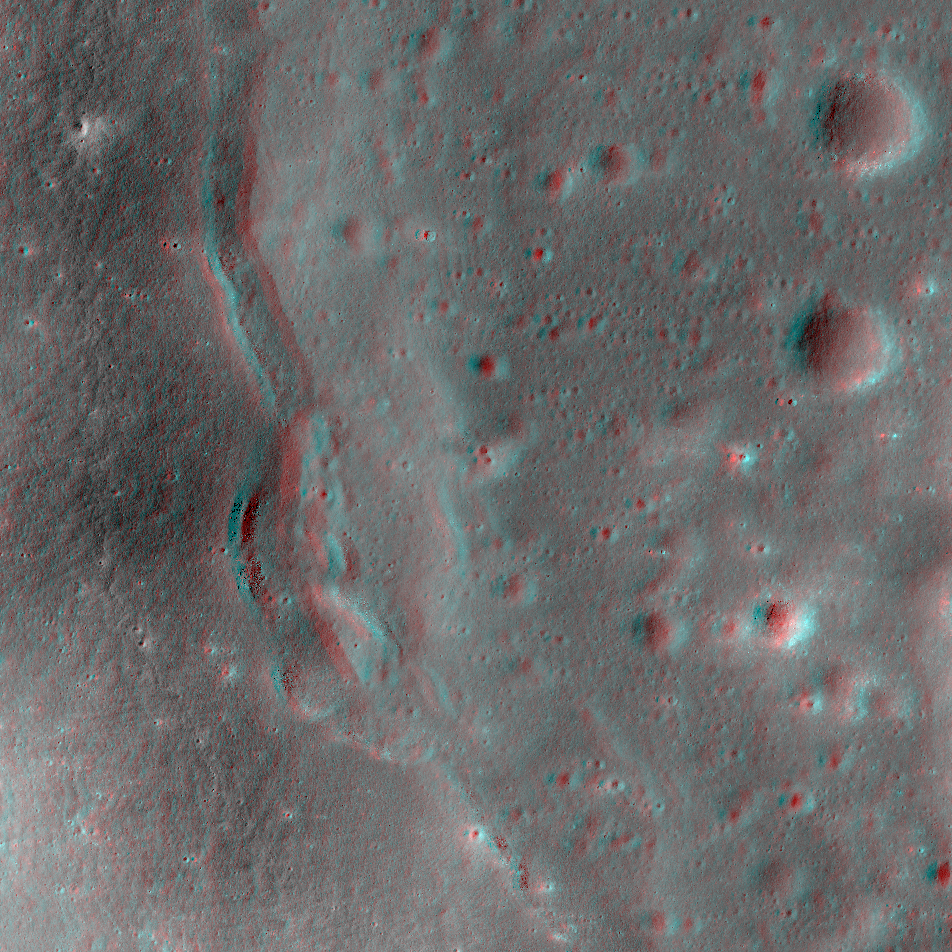 NAC Anaglyph: "Bathtub Ring" of Lava