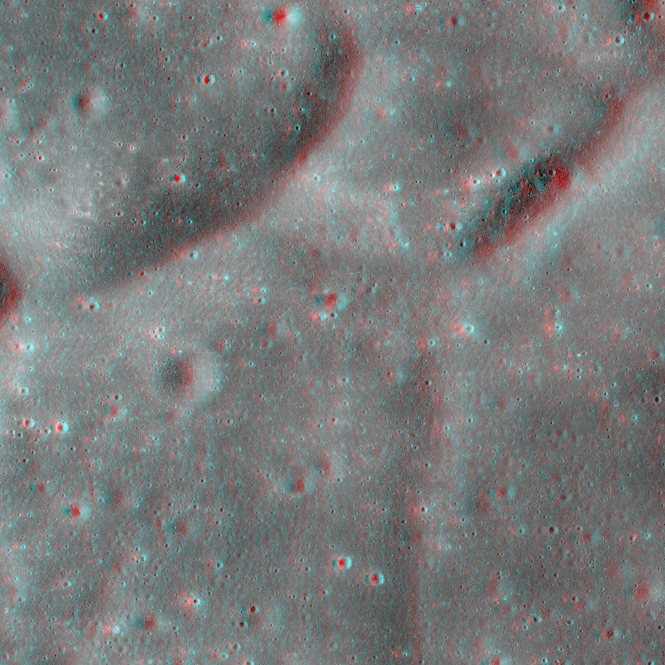 NAC Anaglyph: van den Bos Crater