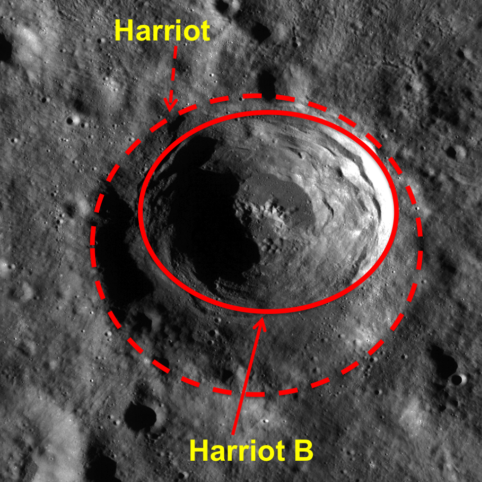 WAC context image of Harriot crater.