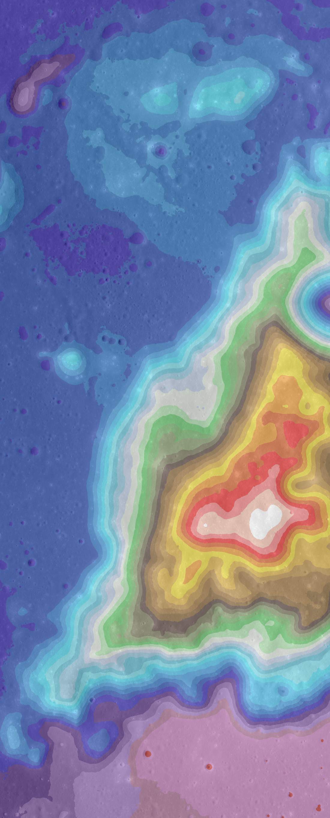 Color shaded relief map of Mt. Marilyn