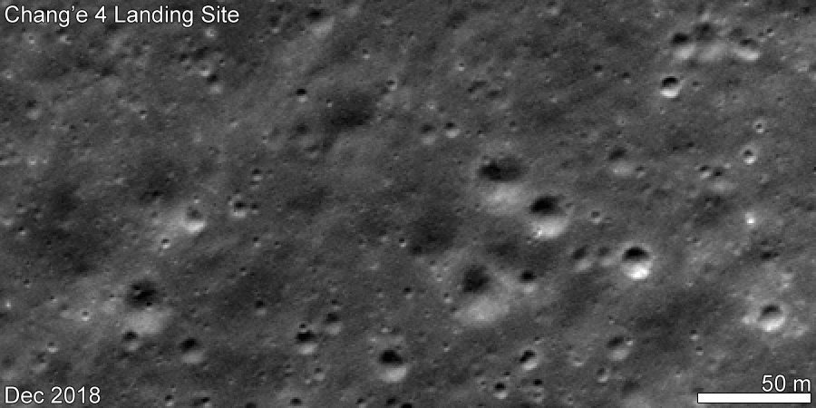Temporal animation of Chang'e 4 landing site