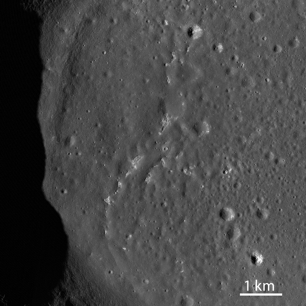 Small patches of rough terrain in Sosigenes Crater