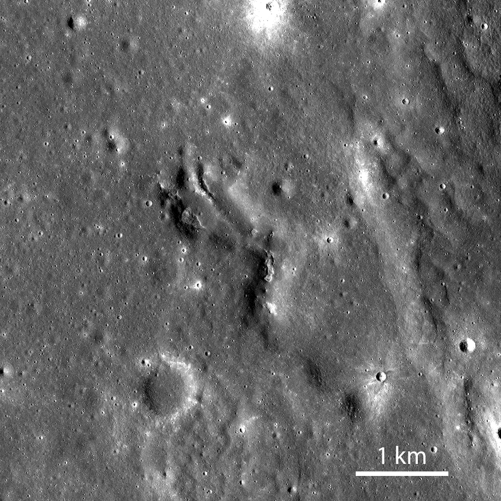 Rough terrain on the lunar surface known as Lone IMP