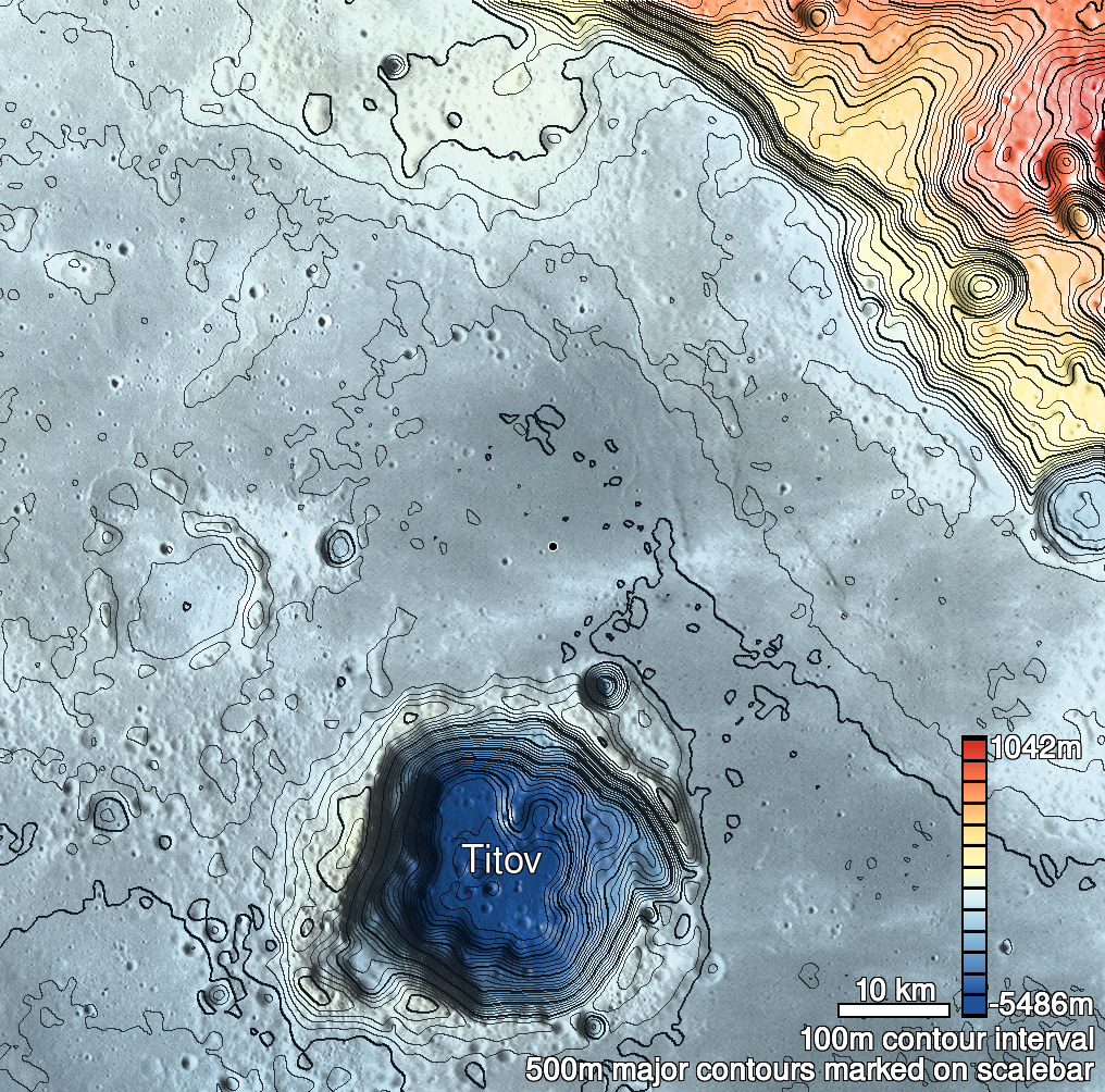 Mare Moscoviense Pit Shaded Relief