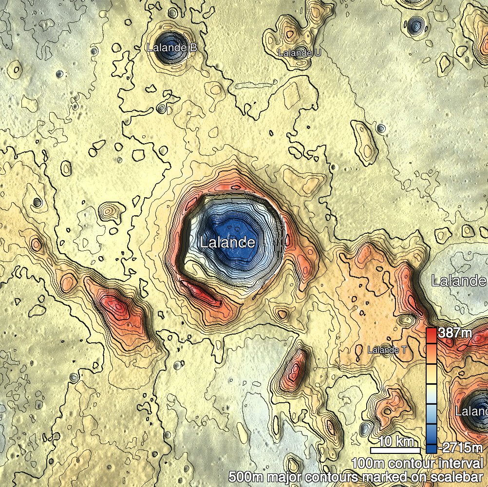 Lalande 1 Shaded Relief