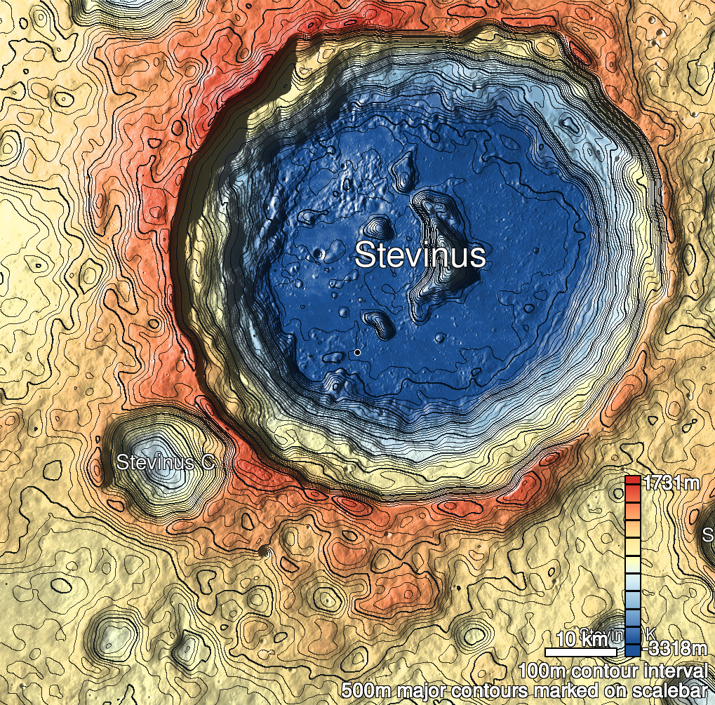 Stevinus 19 Shaded Relief