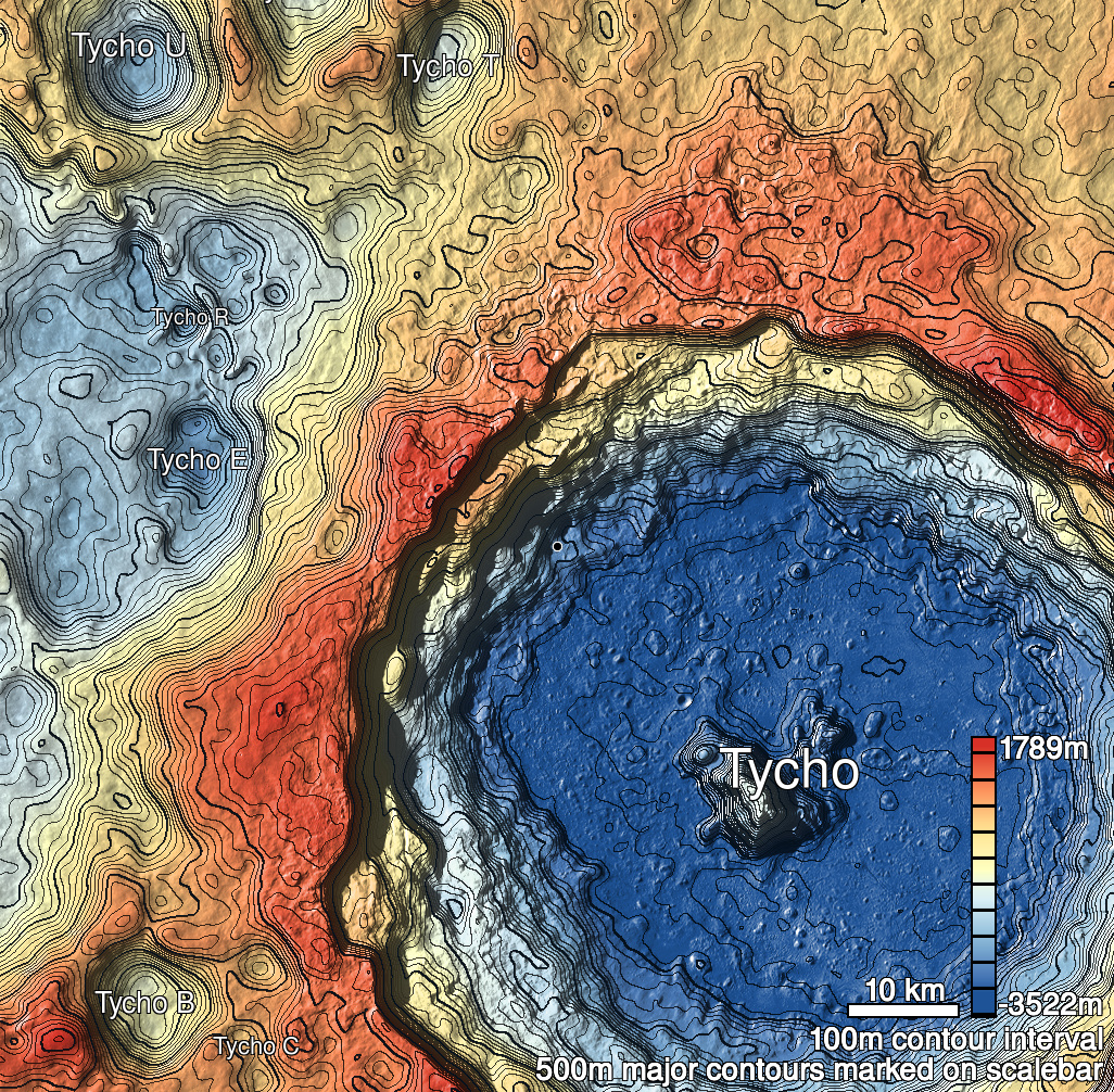 Tycho 2 Shaded Relief