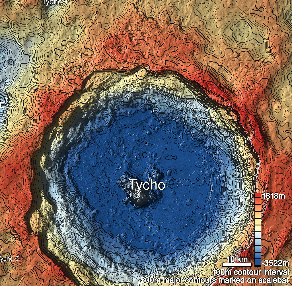 Tycho 8 Shaded Relief