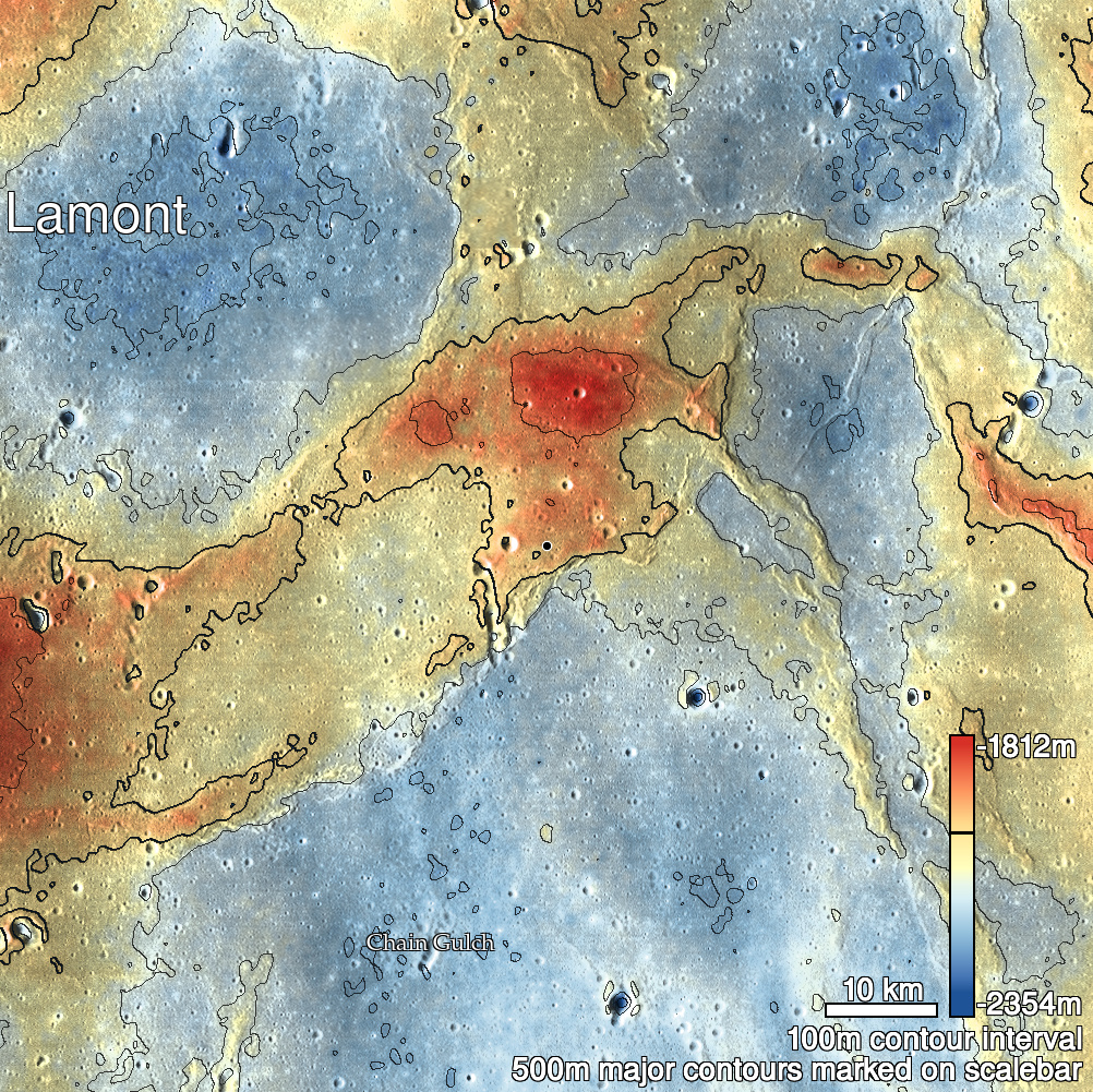 Southwest Mare Tranquillitatis B Pit Shaded Relief