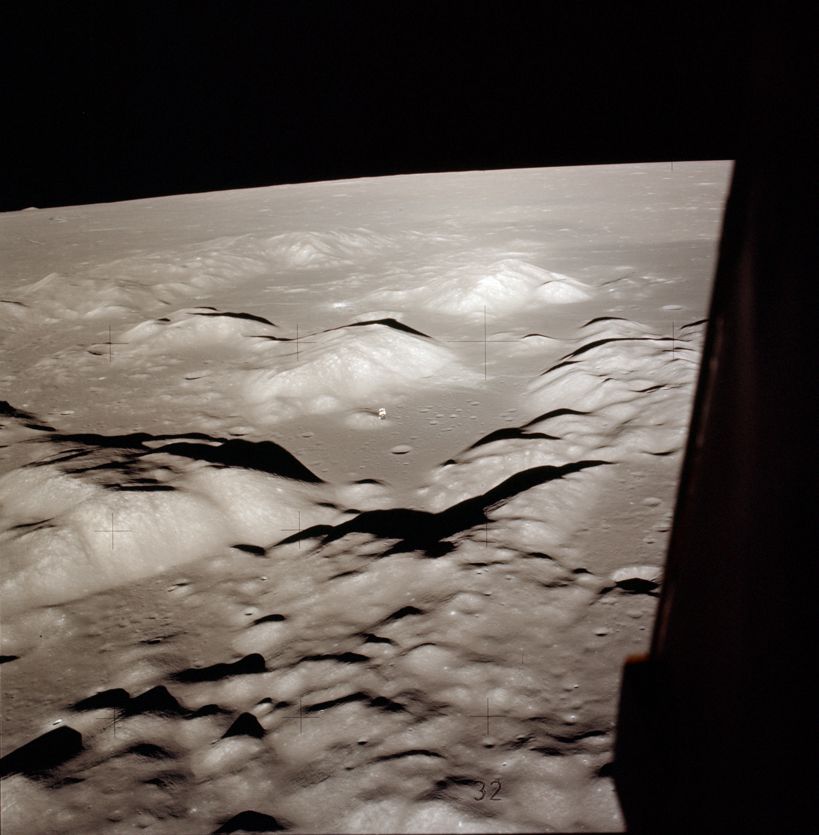 Apollo 17 CM above Taurus Littrow