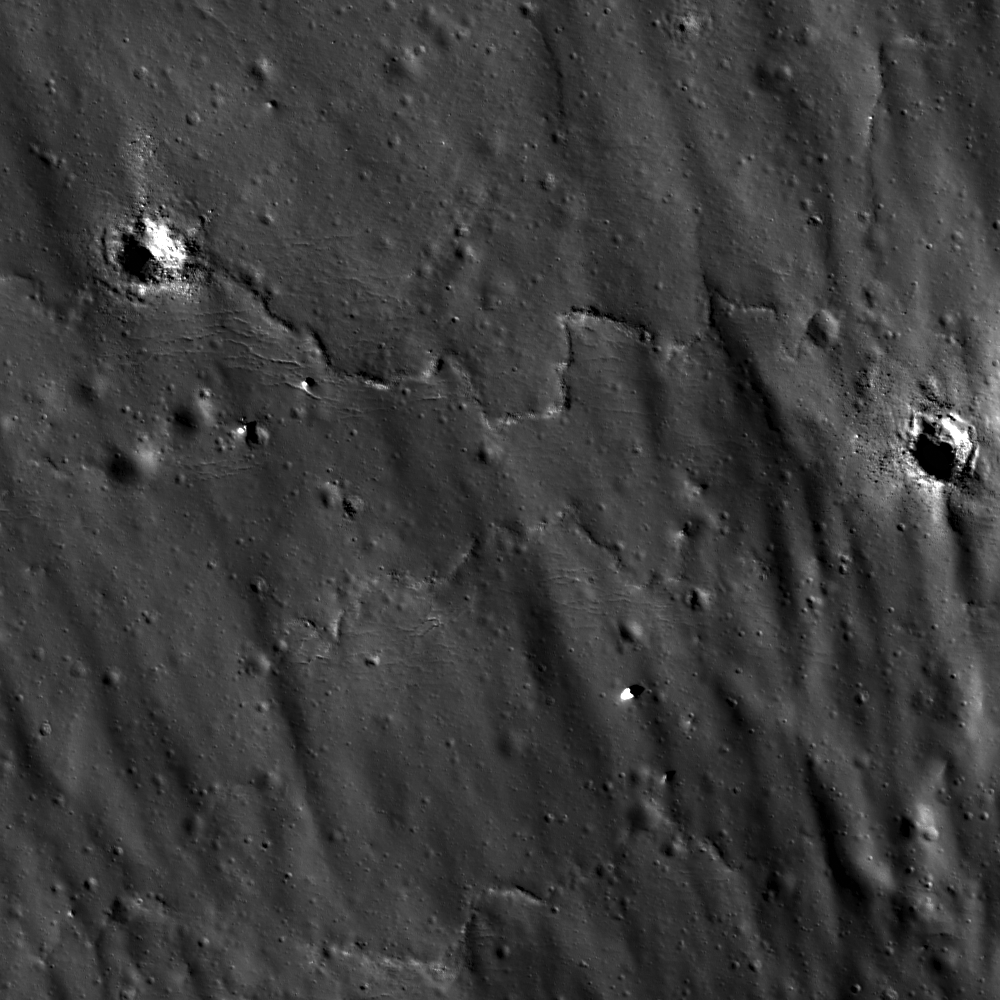 Impact Melt Deposits On A Crater Rim