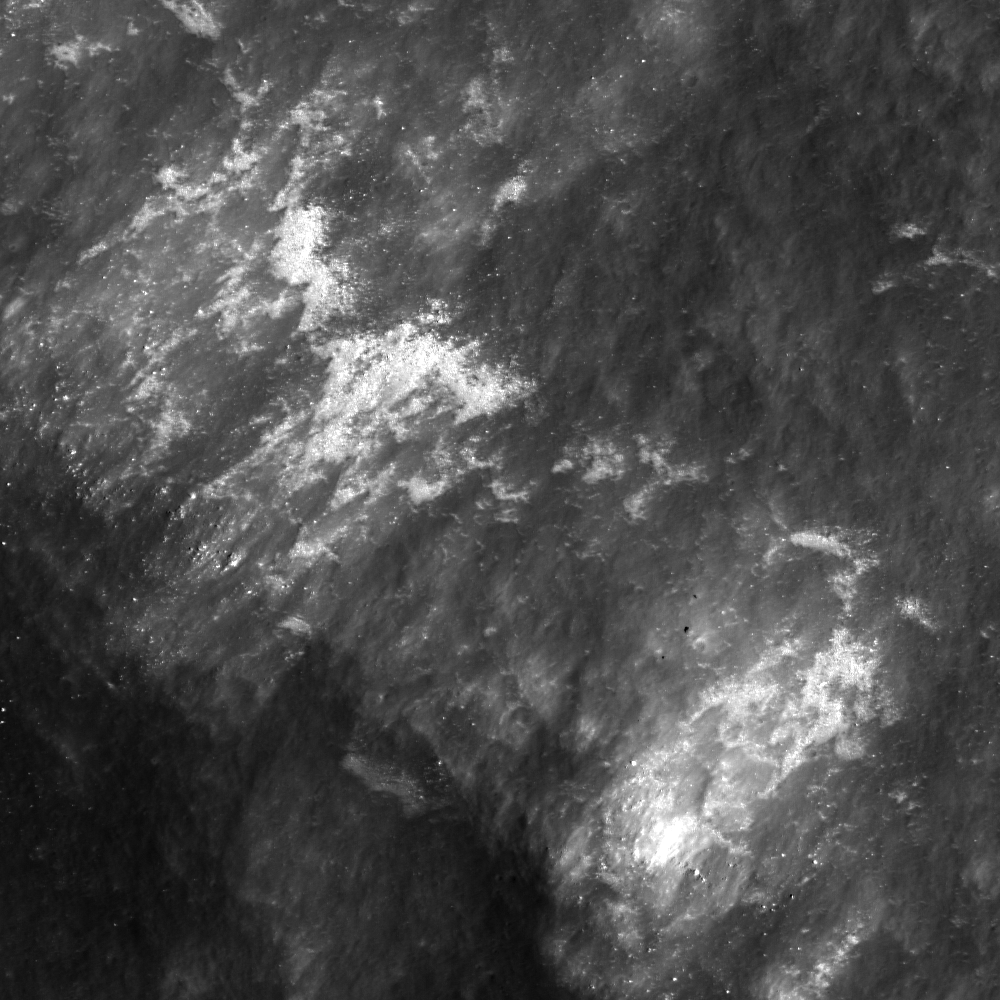 Debris on the Slopes of Benedict Crater