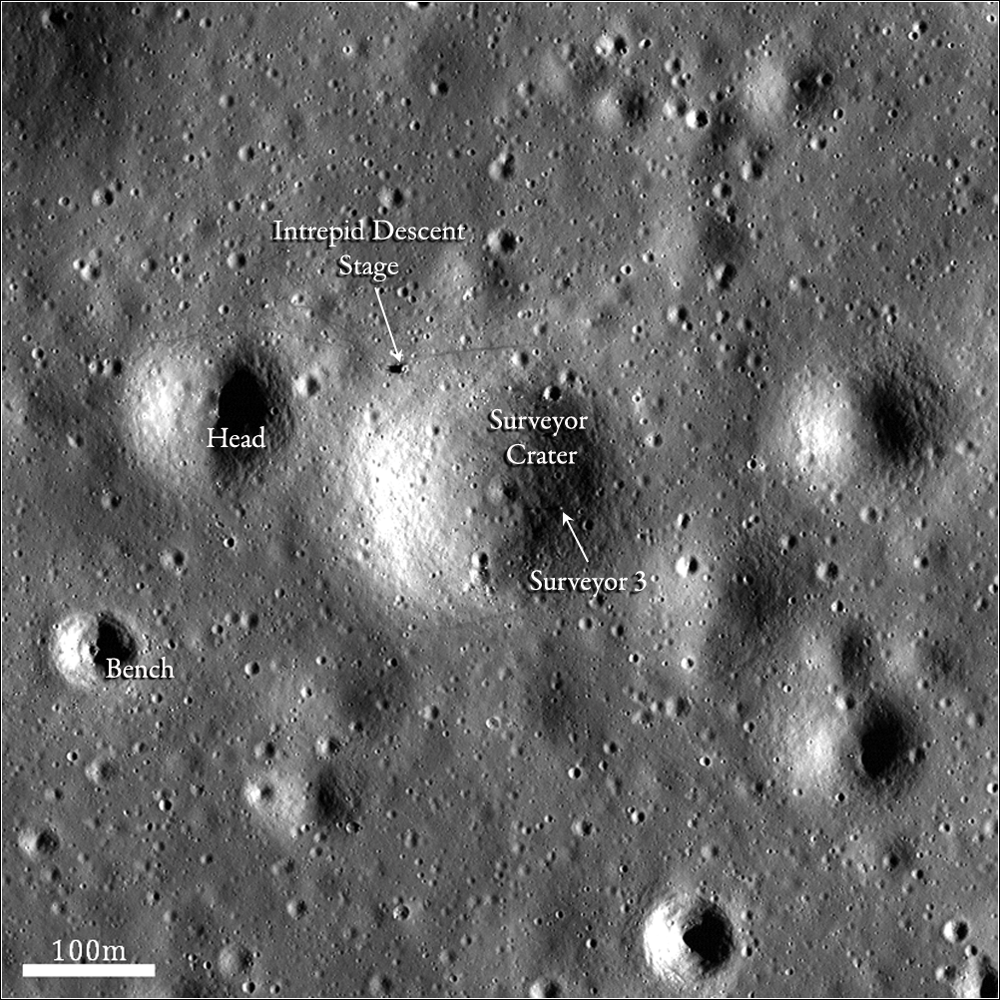 Surveyor Crater, Before and After