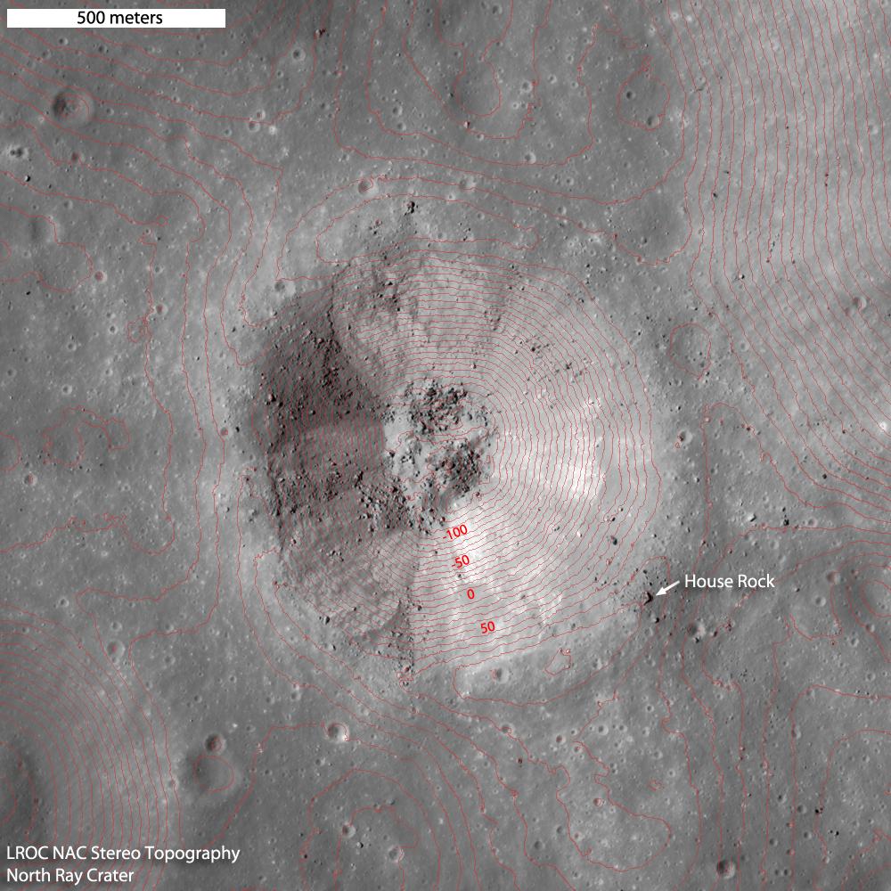 North Ray Crater Topography