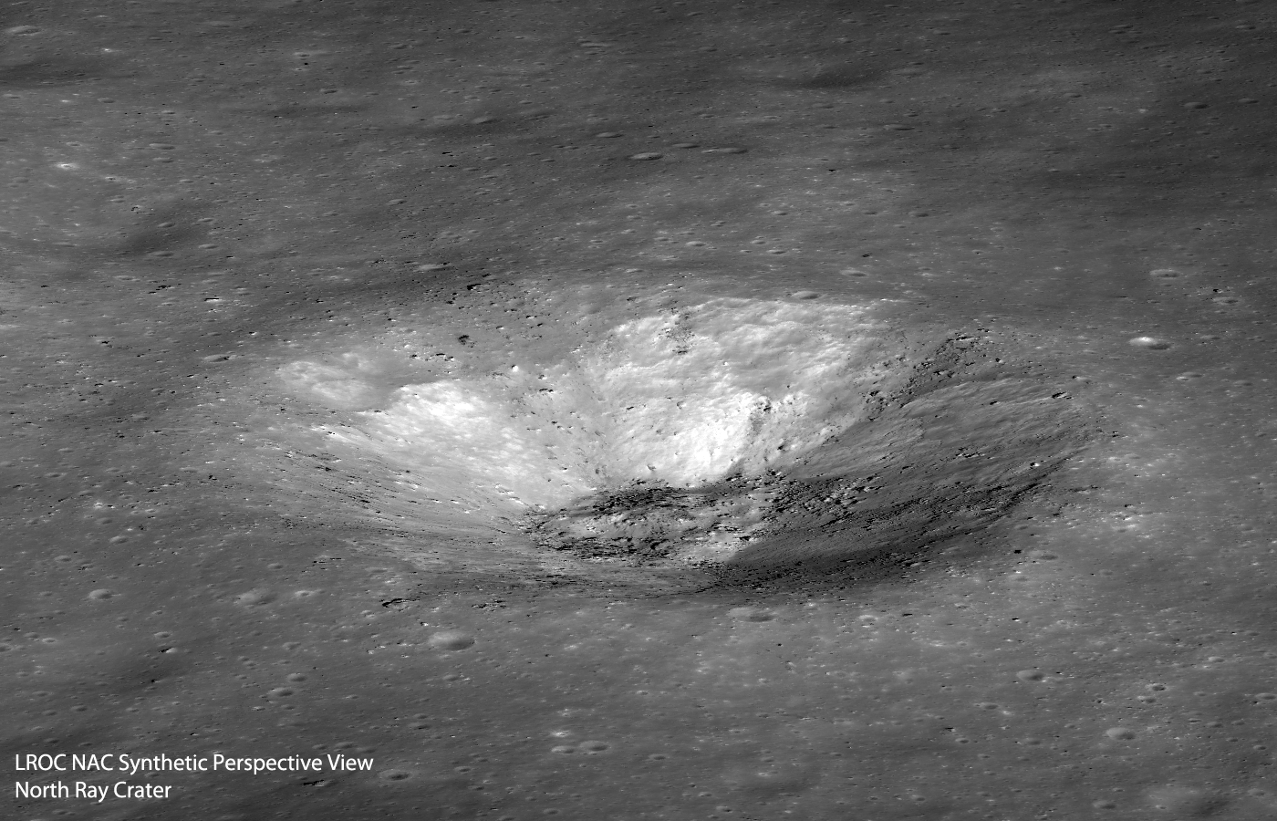North Ray Crater Perspective N2S