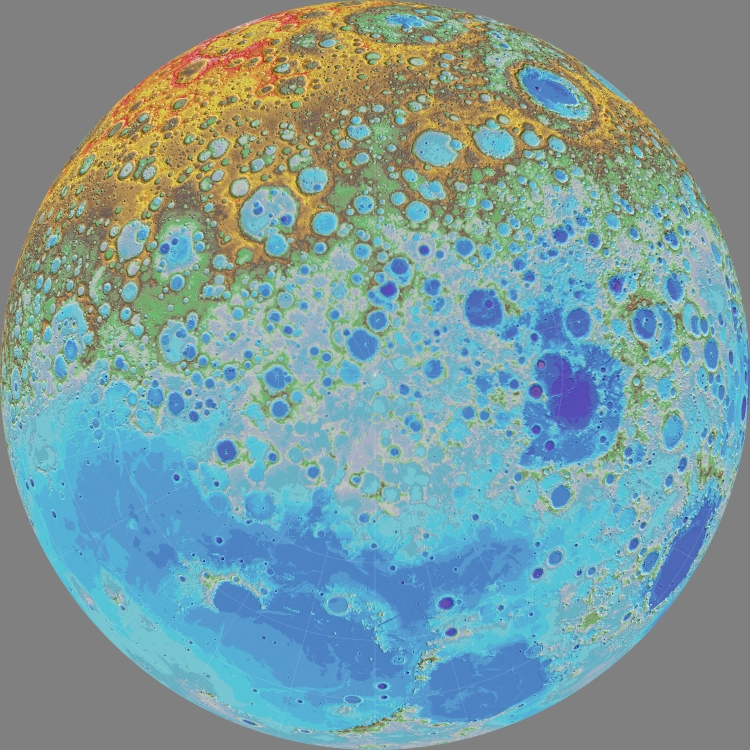 Image of Global Topography North Pole